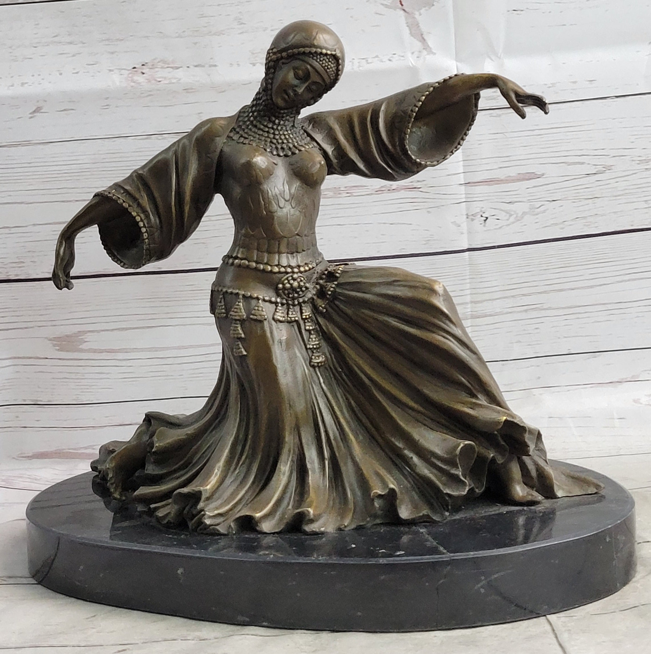 Turkish Georgian Dancer Bronze Sculpture Chiparus Figure