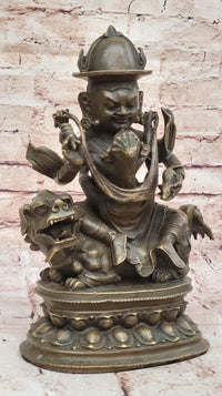 Bronze Vajrayana Deity – Himalayan Protector God Figure