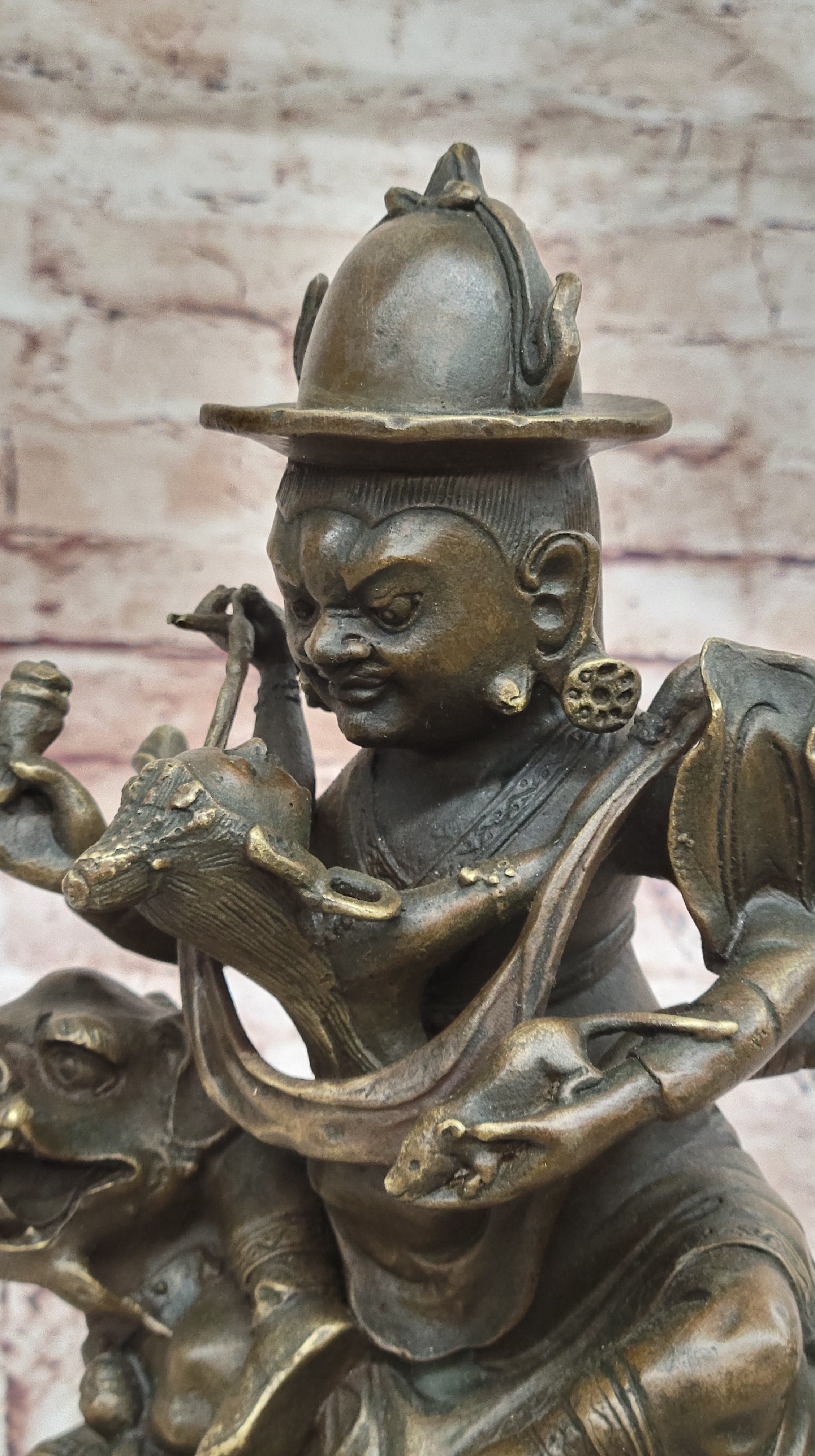 Bronze Vajrayana Deity – Himalayan Protector God Figure