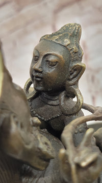 Bronze Vajrayana Deity – Himalayan Protector God Figure