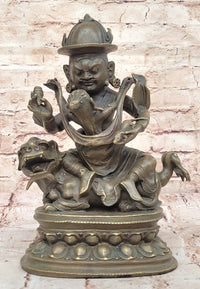 Bronze Vajrayana Deity – Himalayan Protector God Figure