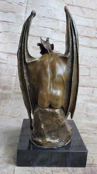 Bronze Marble Lucifer Demon Fallen Angel Satan Cross
