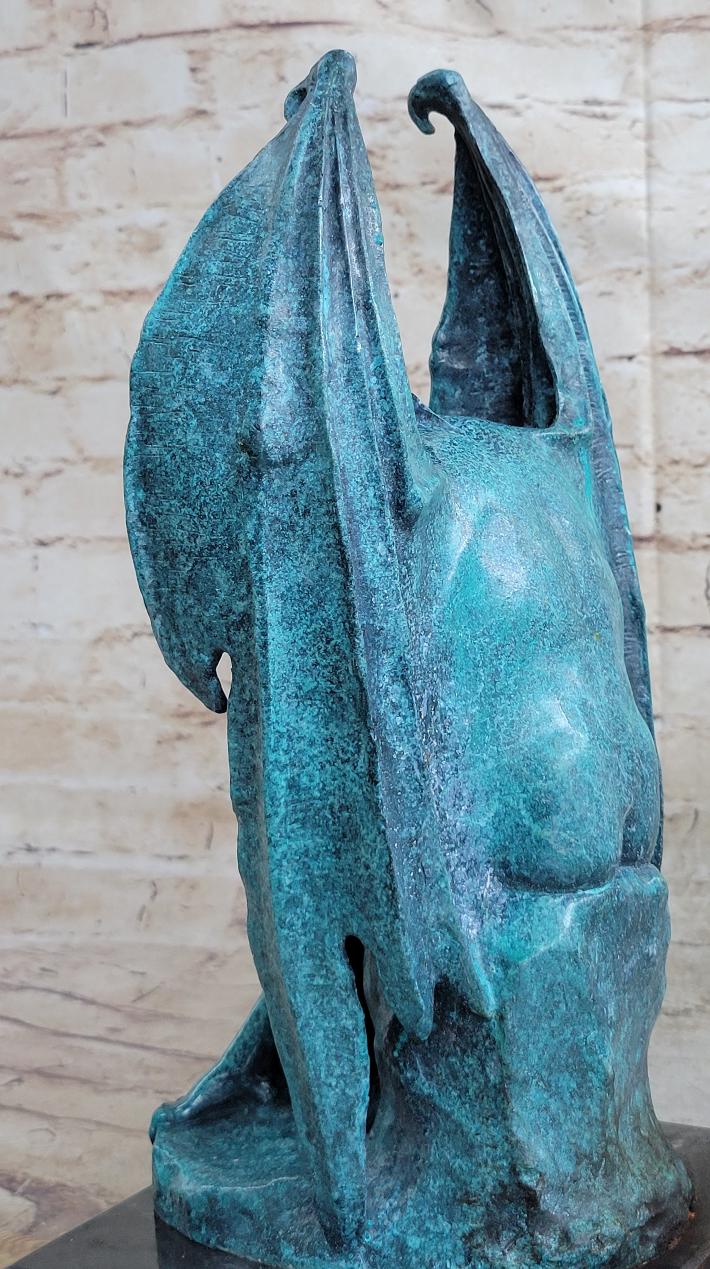 Patina Devil Satyr Diablo Dark Angel Bronze Sculpture by Milo