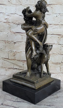 Bronze Sculpture Hades Abduction of Persephone Grab Nude Marble Figure