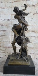 Bronze Sculpture Hades Abduction of Persephone Grab Nude Marble Figure