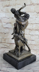 Bronze Sculpture Hades Abduction of Persephone Grab Nude Marble Figure