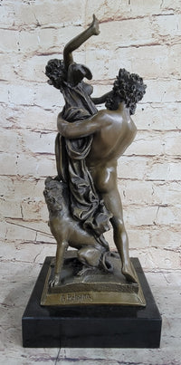 Bronze Sculpture Hades Abduction of Persephone Grab Nude Marble Figure