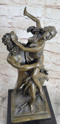 Bronze Sculpture Hades Abduction of Persephone Grab Nude Marble Figure