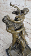 Bronze Sculpture Hades Abduction of Persephone Grab Nude Marble Figure