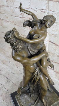 Bronze Sculpture Hades Abduction of Persephone Grab Nude Marble Figure