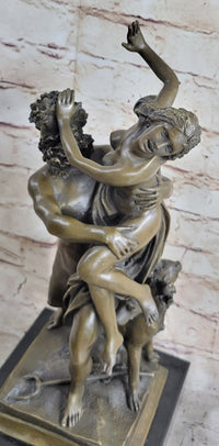 Bronze Sculpture Hades Abduction of Persephone Grab Nude Marble Figure
