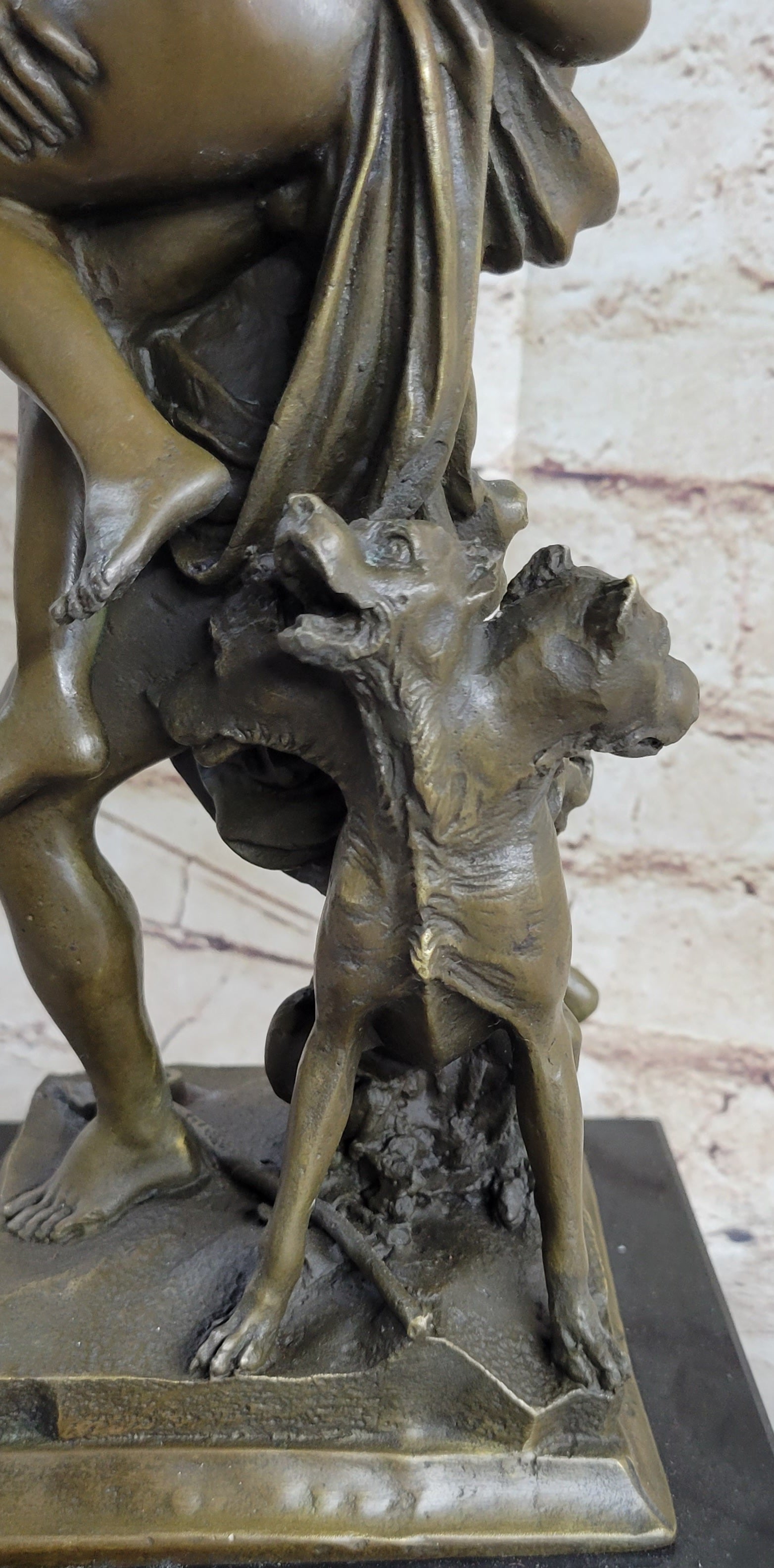 Bronze Sculpture Hades Abduction of Persephone Grab Nude Marble Figure