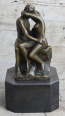 Signed The Kiss by Rodin Bronze Art Deco Figure
