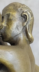 Signed The Kiss by Rodin Bronze Art Deco Figure