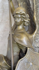 Signed Saint George Killing Dragon Bronze Sculpture