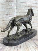 Labrador Retriever with Bird Duck in Mouth Bronze Sculpture