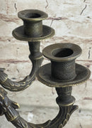 Bronze Candelabra Candle Holder Wall Sconce Young Satyr Cherub Boy