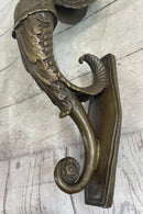 Wall Mounted Female Bronze Metal Candle Holder Sconce