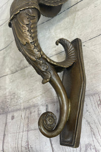 Wall Mounted Female Bronze Metal Candle Holder Sconce