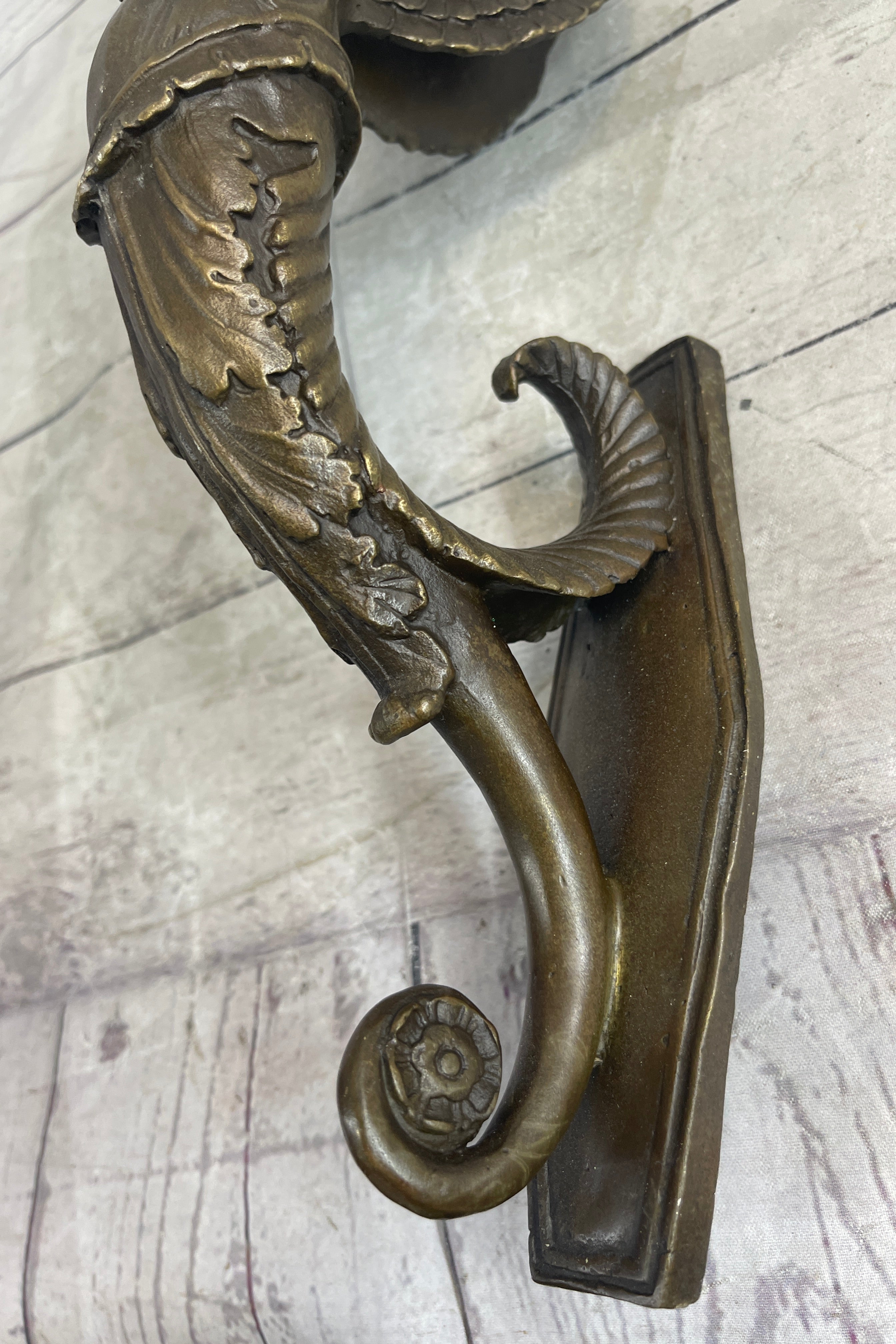 Wall Mounted Female Bronze Metal Candle Holder Sconce