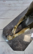 Erotic Art Bronze Figure Sculpture Crawling Girl on Knees 7" x 15"