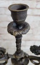 Hot Cast Bronze Cherubim Candle Holder Candelabra 16" x 8"