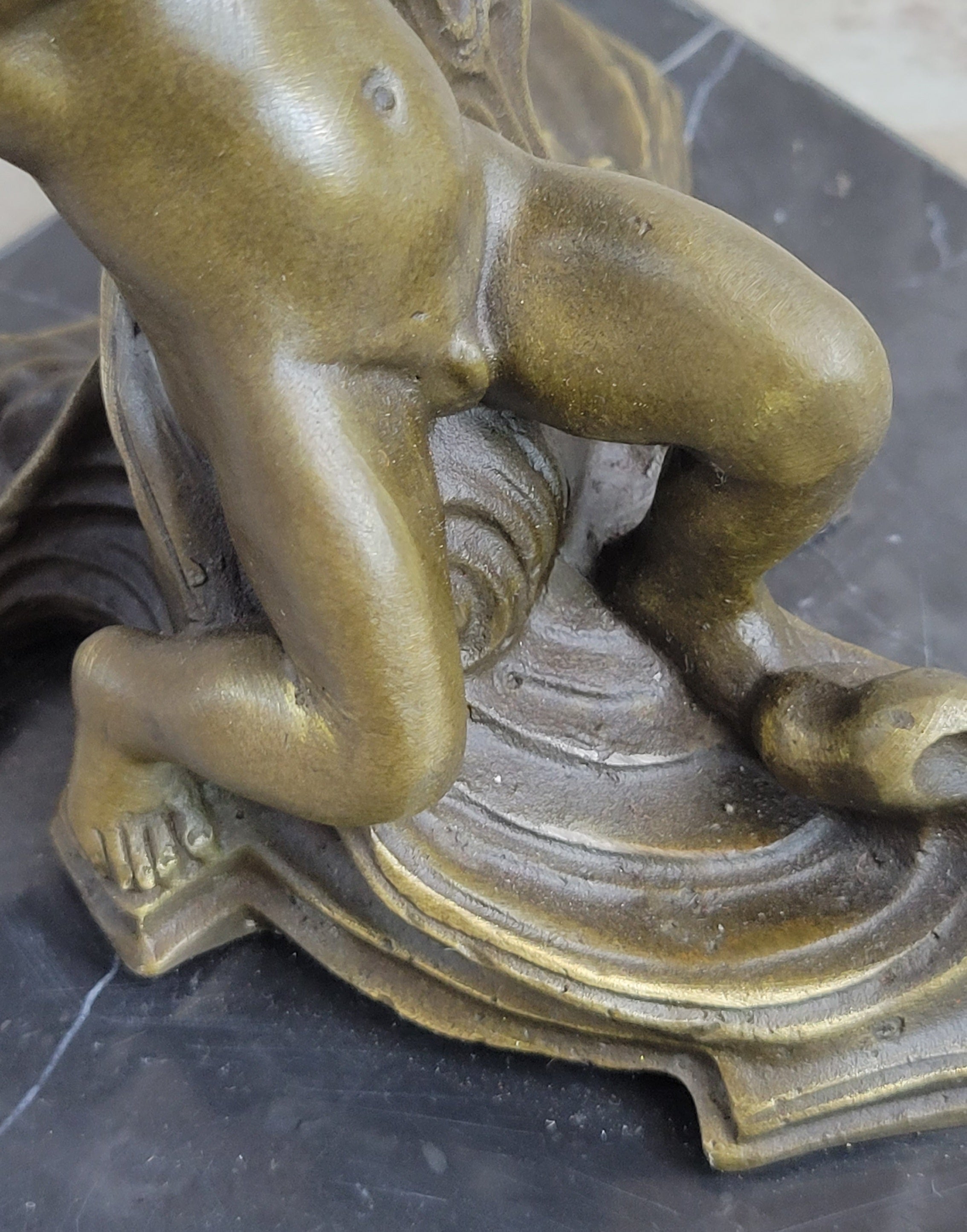 Hot Cast Bronze Cherubim Candle Holder Candelabra 16" x 8"