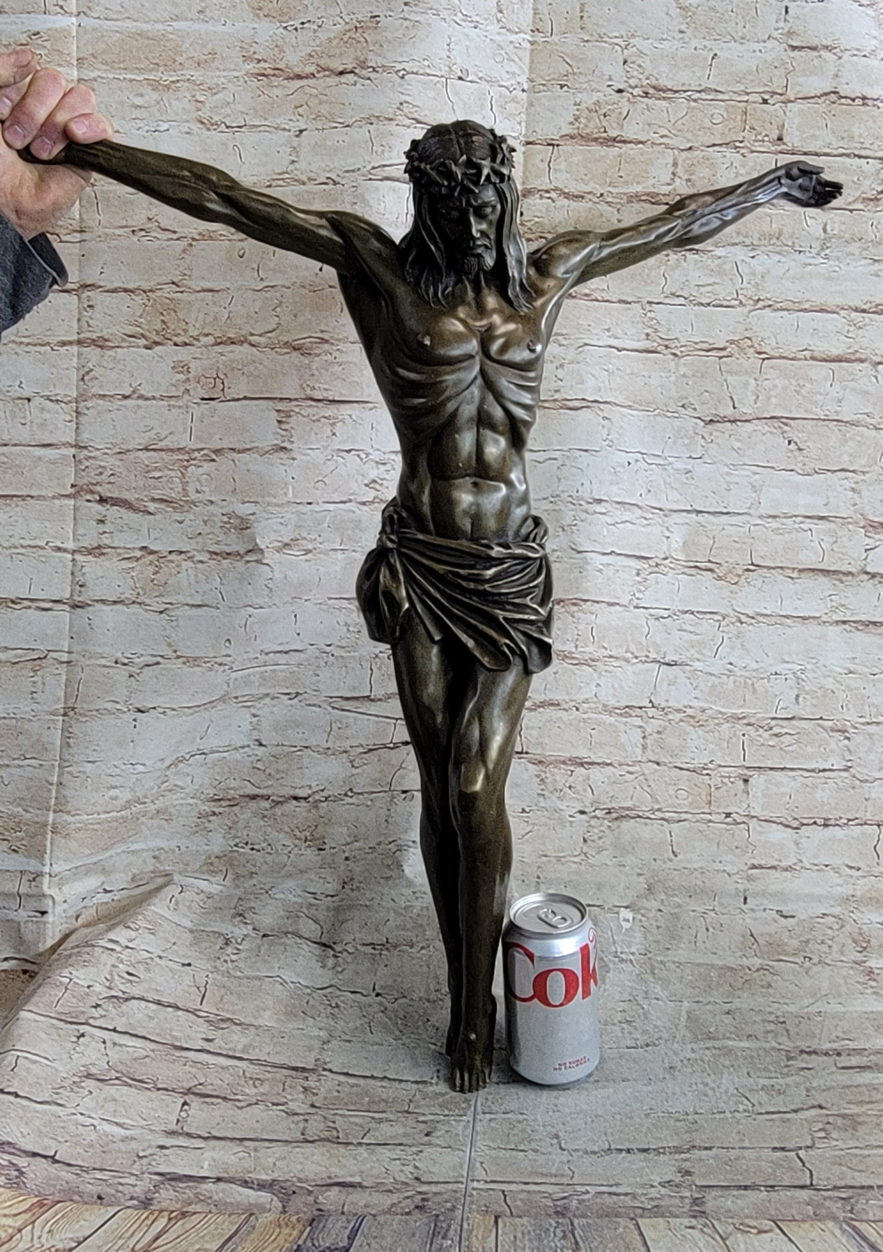 Jesus Christ on Crucifix Wall Mounted Hanging Cross Art