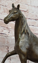 Bronze Horse Sculpture on Black Marble Base after PJ Mene