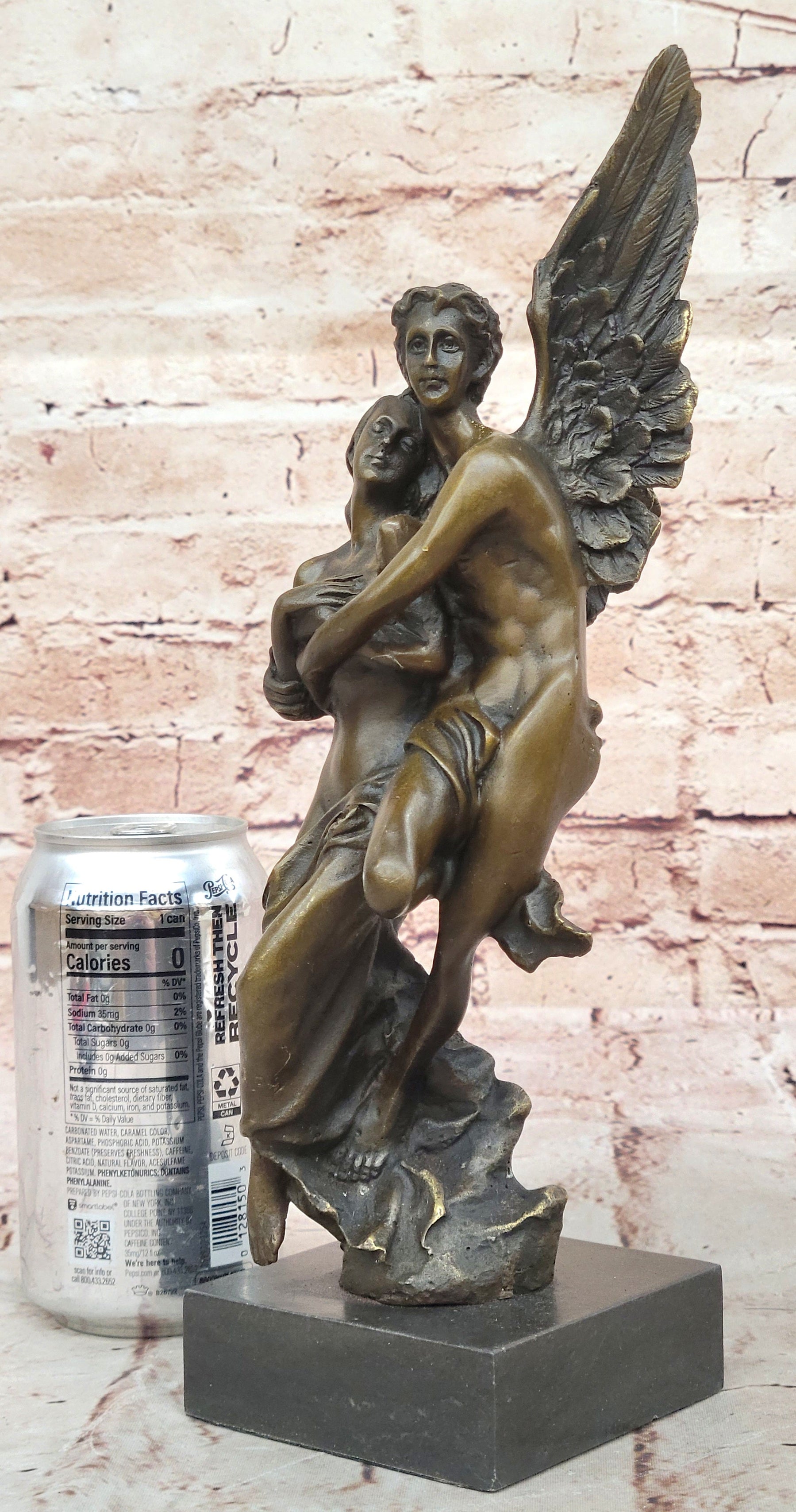 Bronze Angel Carrying Woman – Eros & Psyche