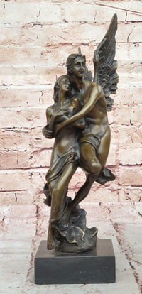 Bronze Angel Carrying Woman – Eros & Psyche
