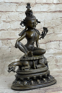 Kwan Yin Hot Cast Bronze Sculpture Buddhism Shrine Art