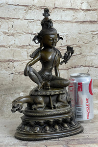 Kwan Yin Hot Cast Bronze Sculpture Buddhism Shrine Art