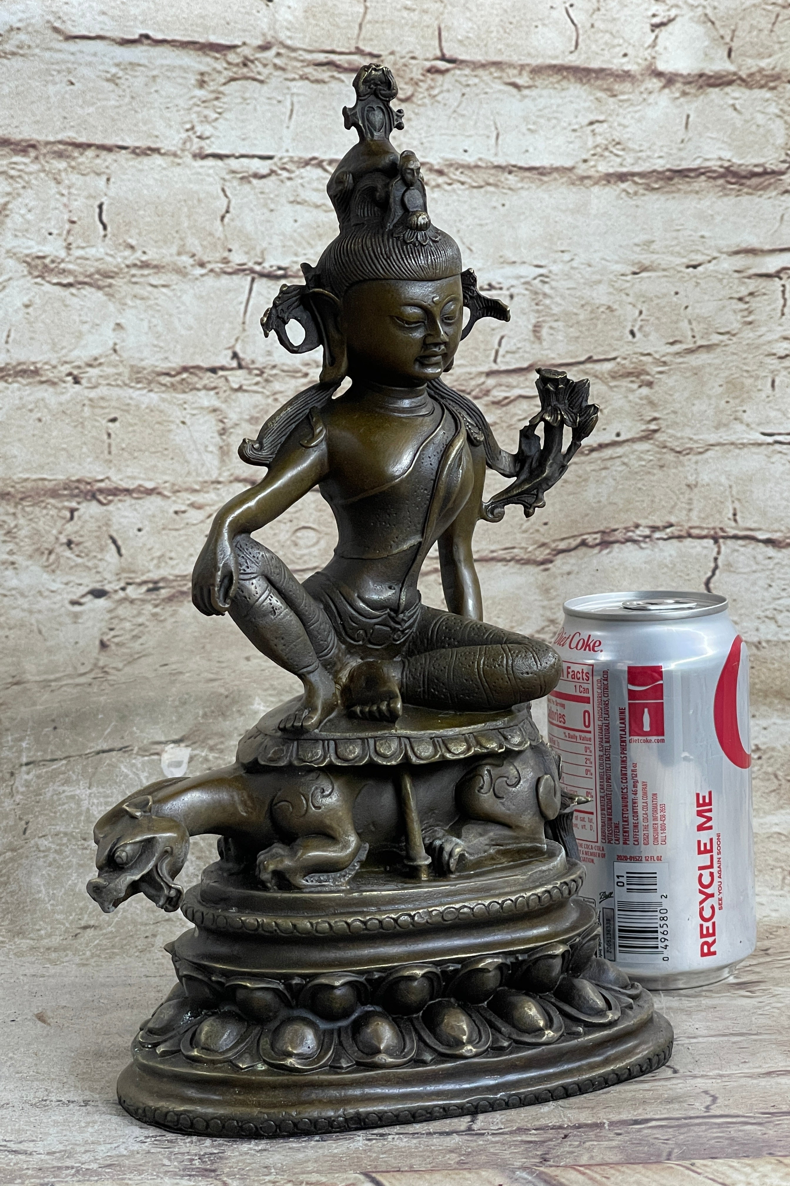 Kwan Yin Hot Cast Bronze Sculpture Buddhism Shrine Art