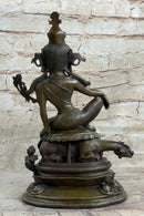 Kwan Yin Hot Cast Bronze Sculpture Buddhism Shrine Art