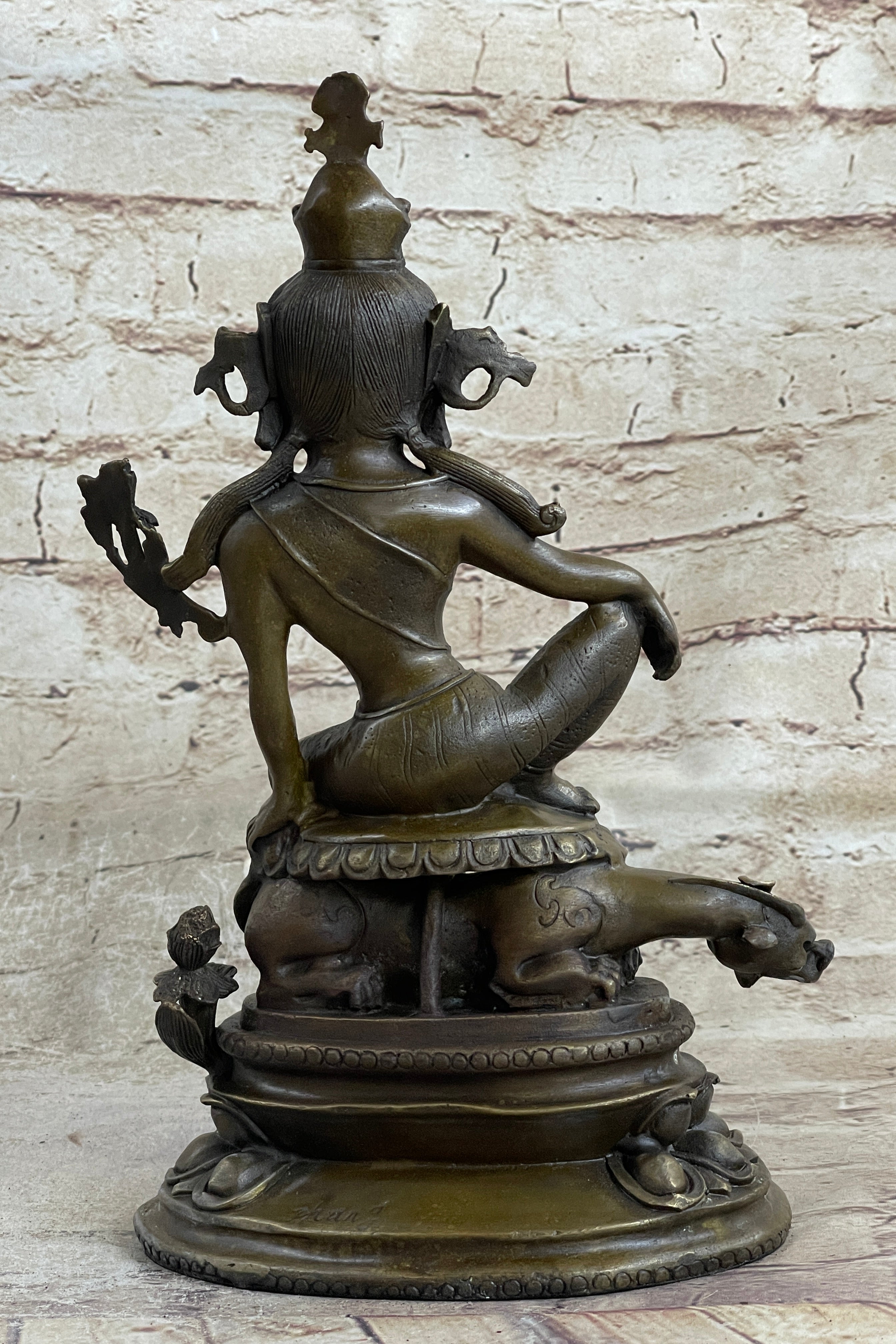 Kwan Yin Hot Cast Bronze Sculpture Buddhism Shrine Art