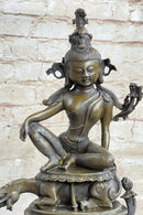 Kwan Yin Hot Cast Bronze Sculpture Buddhism Shrine Art