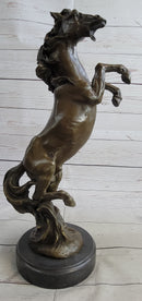 Hot Cast Bronze Rearing Stallion Horse Bronco Art Sculpture