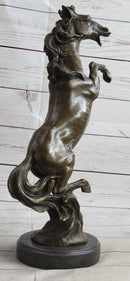 Hot Cast Bronze Rearing Stallion Horse Bronco Art Sculpture