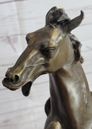 Hot Cast Bronze Rearing Stallion Horse Bronco Art Sculpture