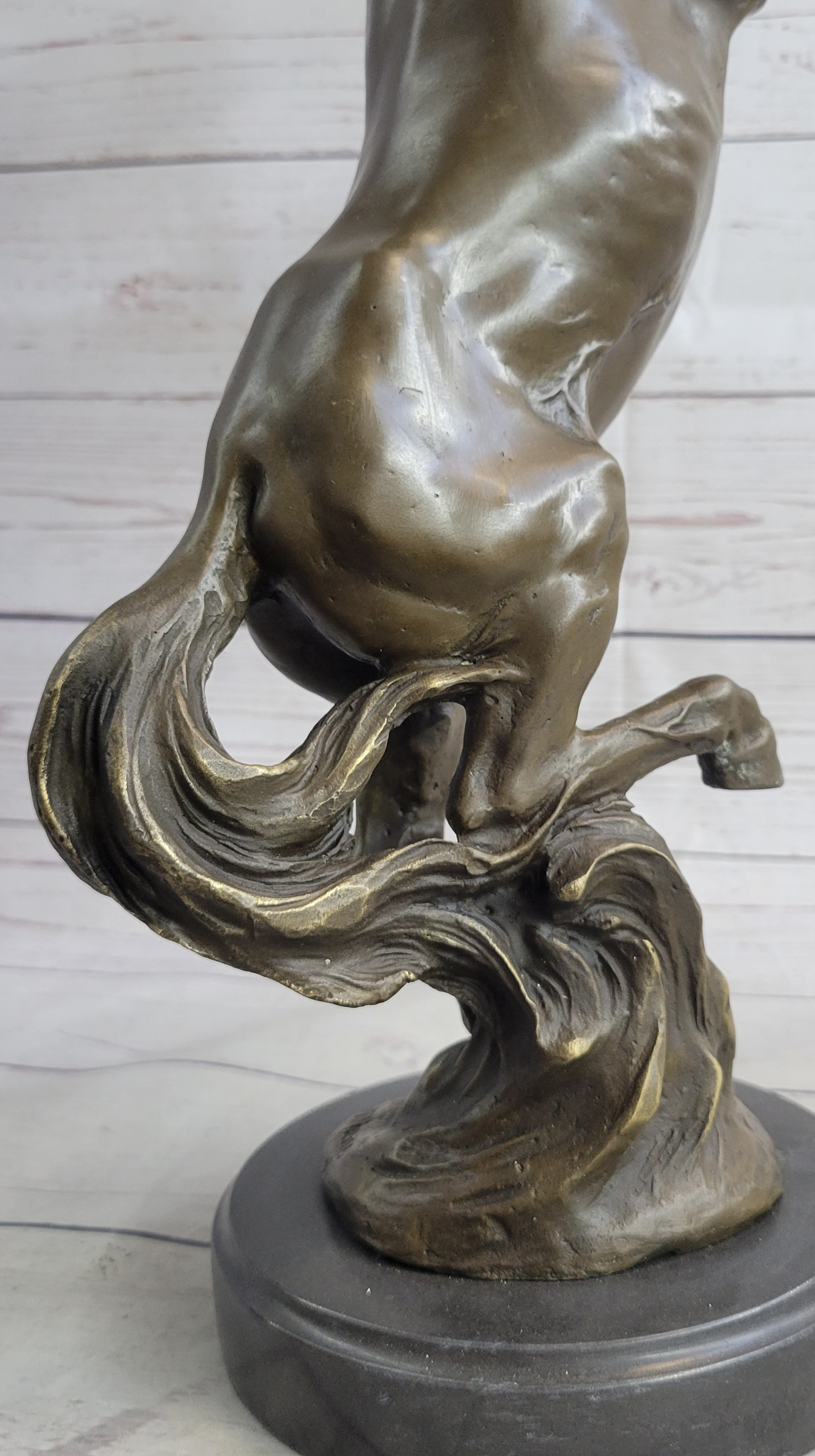 Hot Cast Bronze Rearing Stallion Horse Bronco Art Sculpture
