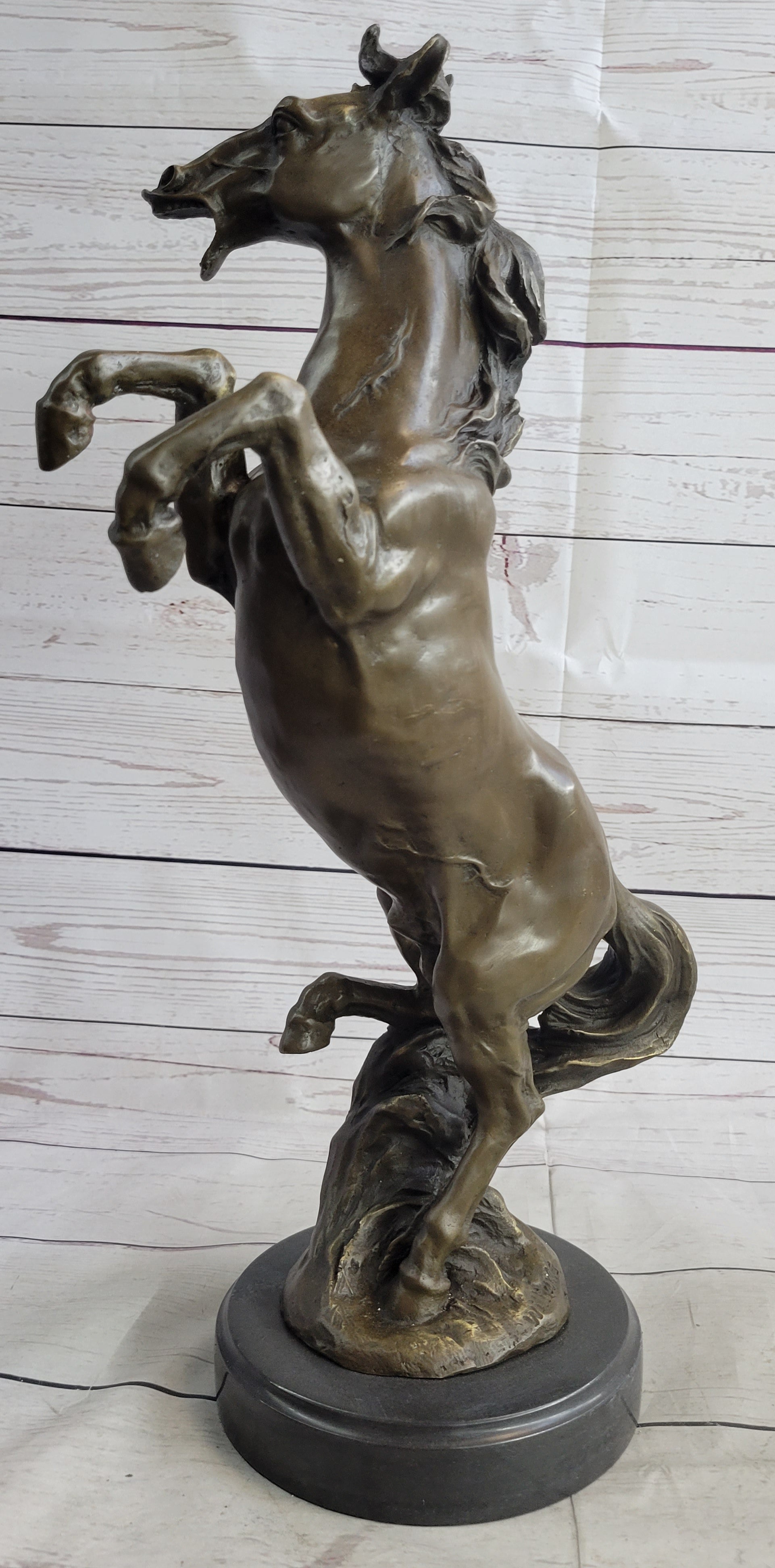Hot Cast Bronze Rearing Stallion Horse Bronco Art Sculpture