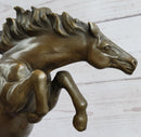 Bronco Stallion Bronze Sculpture 12" x 9.5" Marble Base
