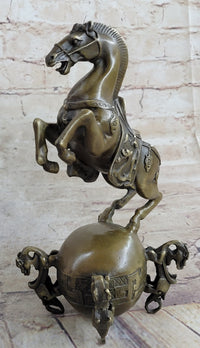 Chinese Tang Horse Lost Wax Bronze Sculpture by Milo