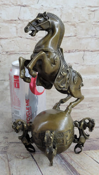 Chinese Tang Horse Lost Wax Bronze Sculpture by Milo