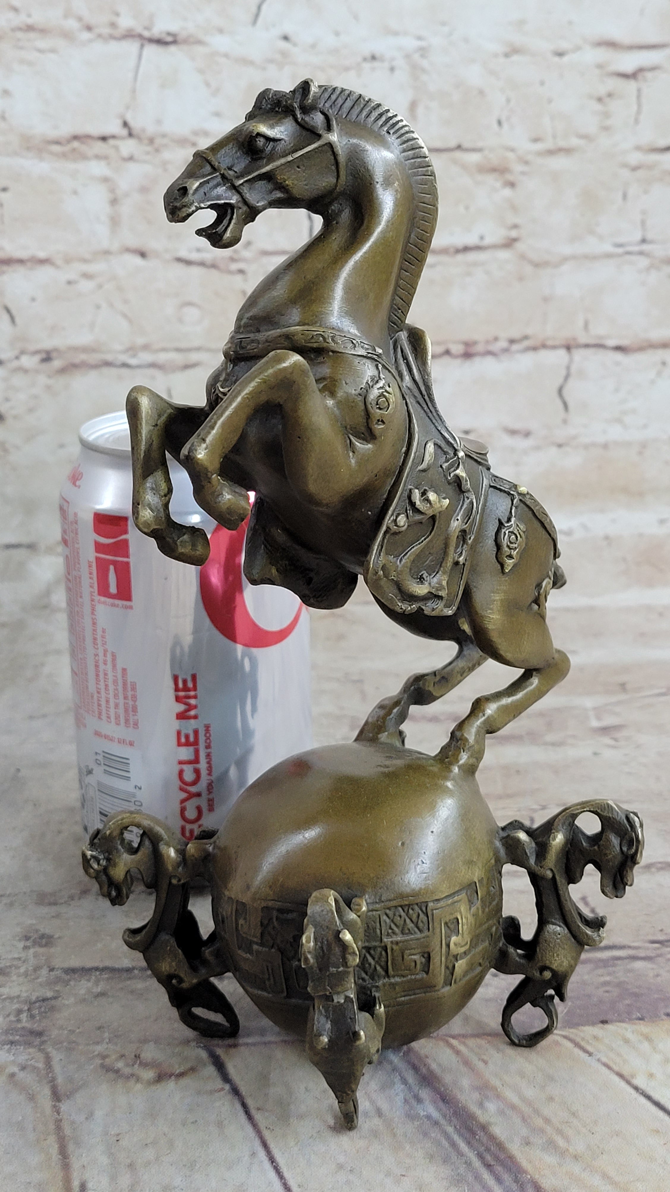 Chinese Tang Horse Lost Wax Bronze Sculpture by Milo