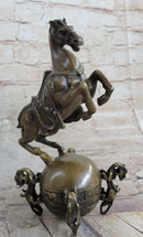 Chinese Tang Horse Lost Wax Bronze Sculpture by Milo