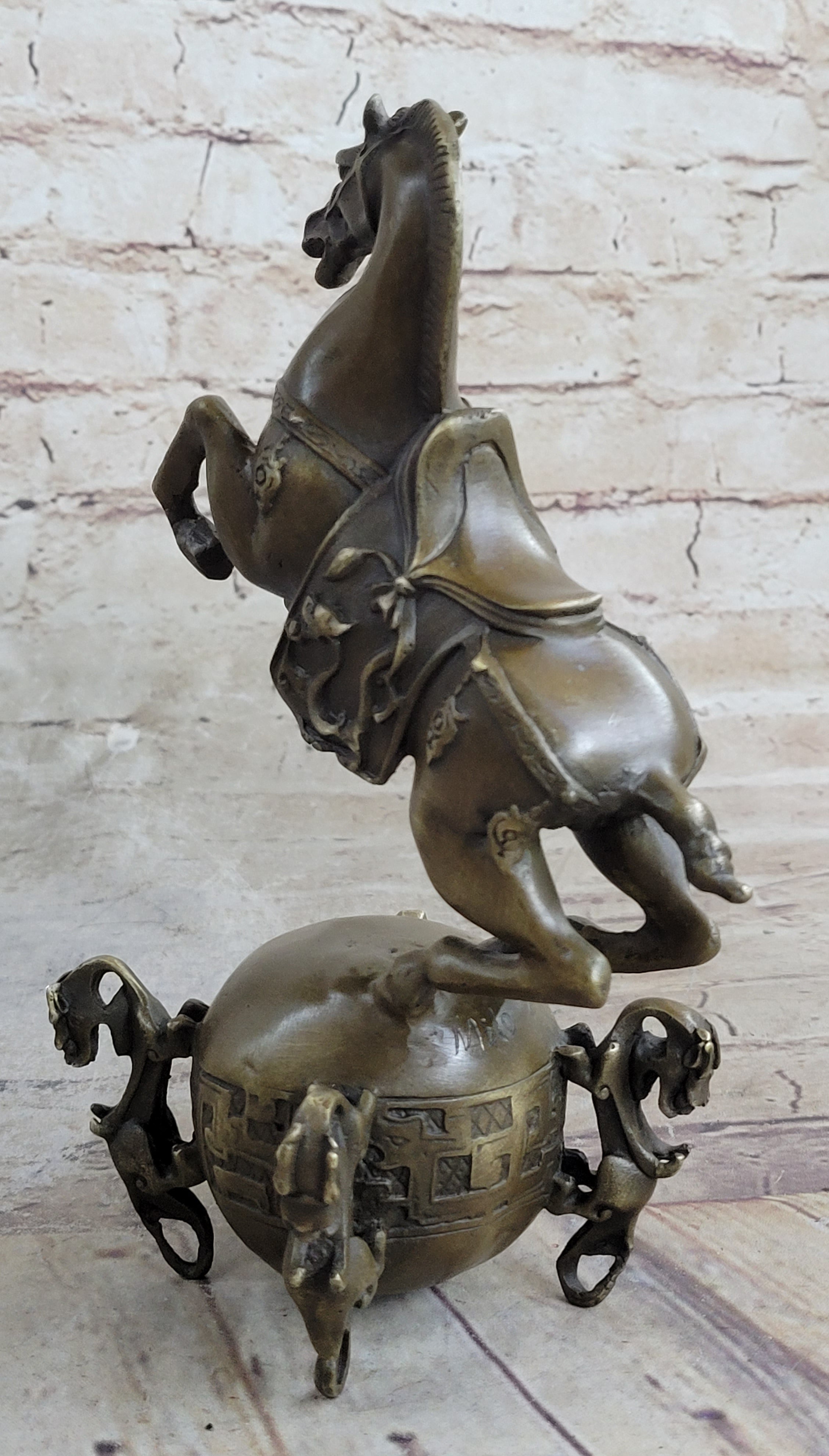 Chinese Tang Horse Lost Wax Bronze Sculpture by Milo