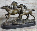 Bronze Marble Wild Horse Galloping Mustang Hot Cast
