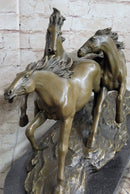 Bronze Marble Wild Horse Galloping Mustang Hot Cast